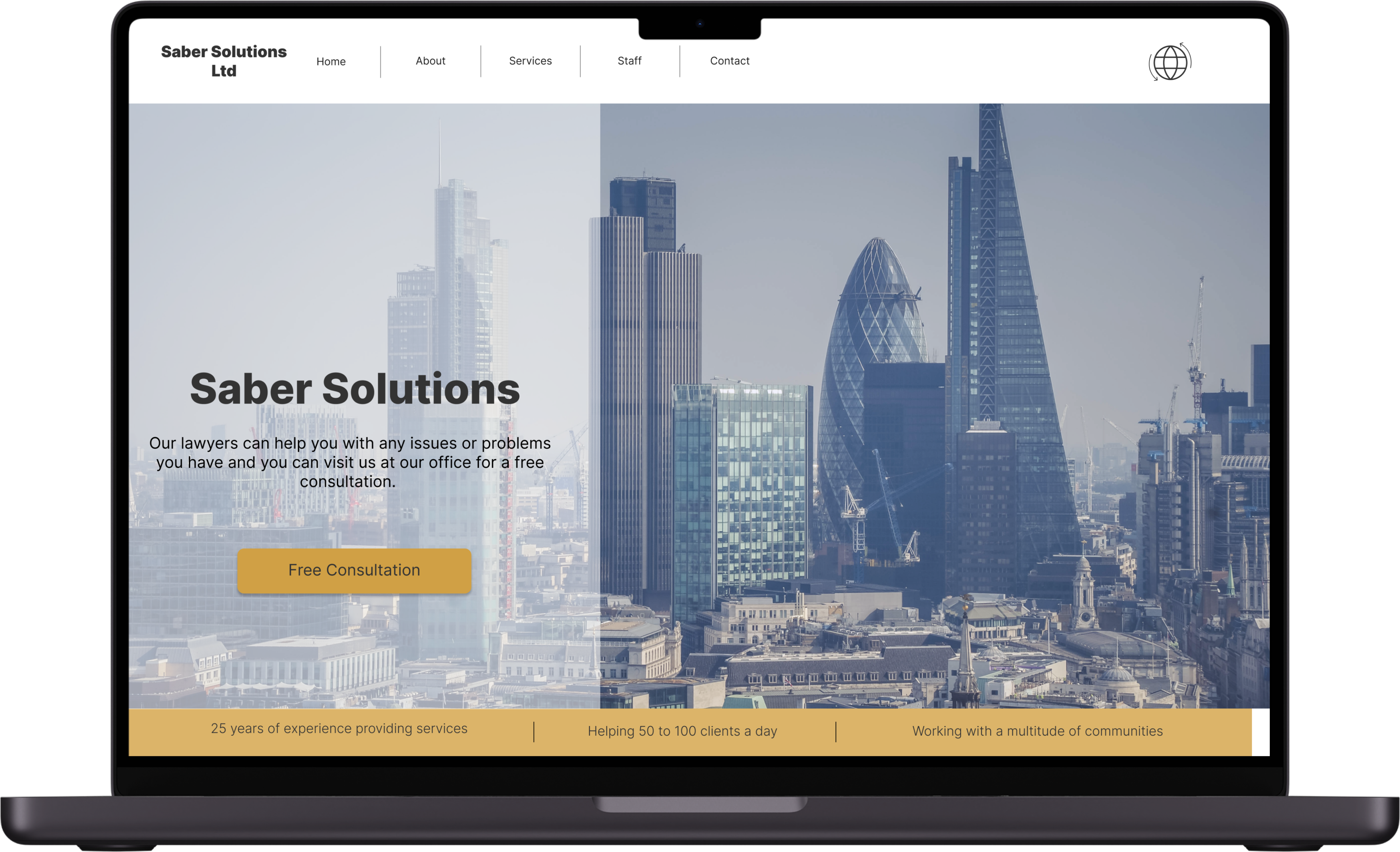 Laptop with Phoenix-SBS website